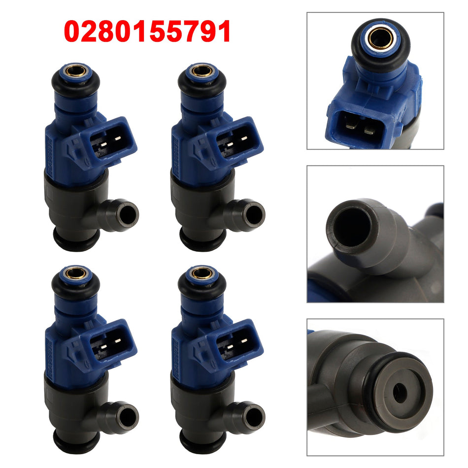 フォルクスワーゲン ゴルフ ジェッタ ビートル 2.0L 98-01 0280155791 用燃料インジェクター 4個