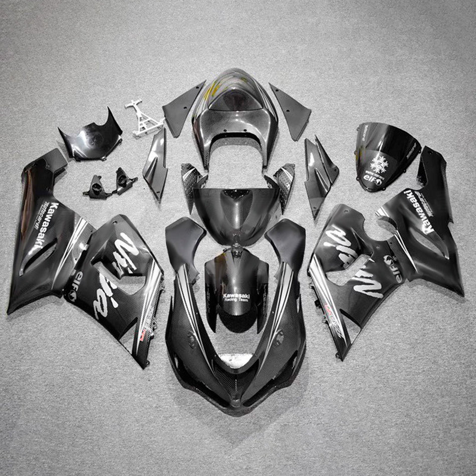 インジェクションフェアリングキット ボディワーク プラスチック ABS カワサキ ZX6R 636 2005-2006 に適合