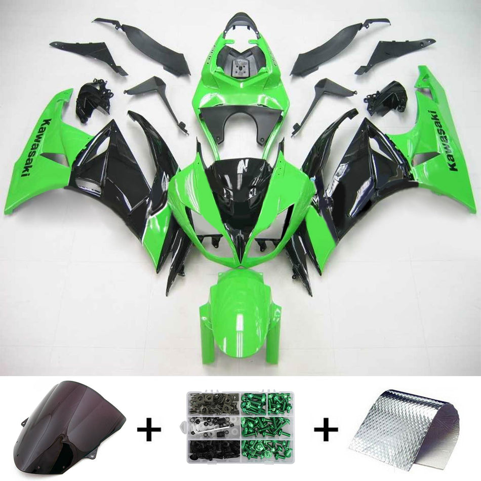 2009-2012 カワサキ ZX6R 636 Amotopart インジェクションフェアリングキット ボディワーク プラスチック ABS #104
