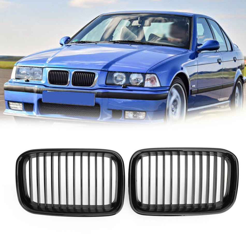 フロントキドニースポーツフードグリルグリル 1992-1996 BMW E36 318i 325i 51138122237 51138122238 汎用