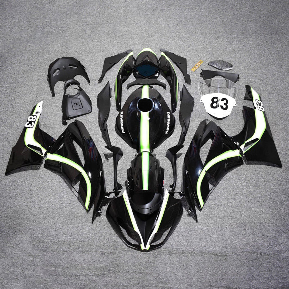 インジェクションフェアリングキット ボディワーク プラスチック ABS カワサキ ZX6R 636 2009-2012 に適合