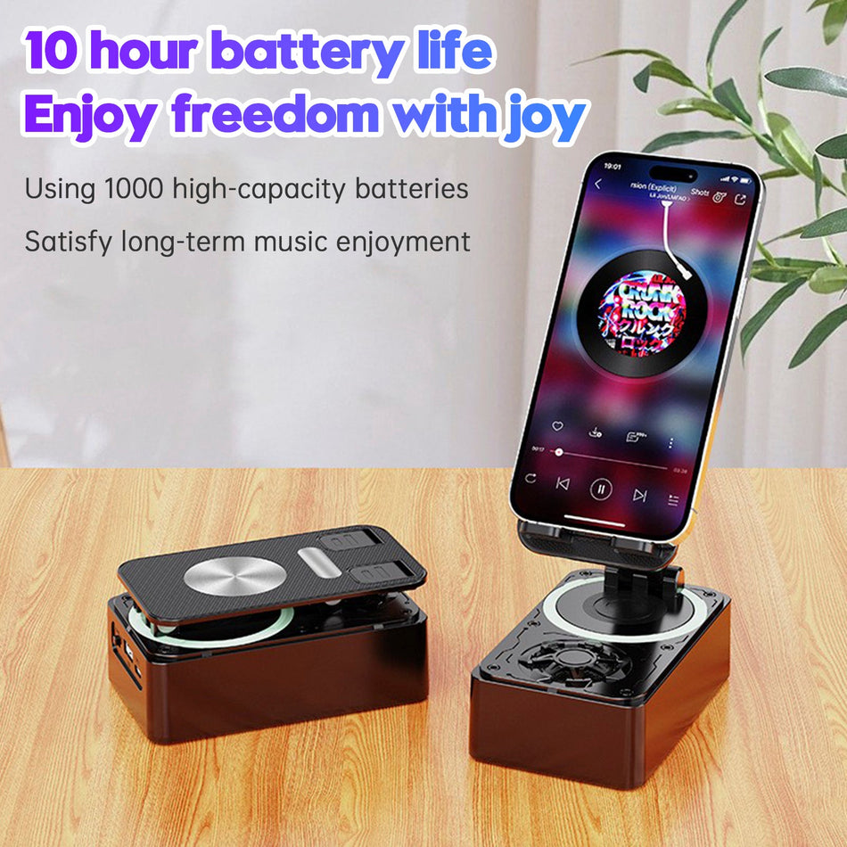 4 in 1 スマホホルダー Bluetoothスピーカー ワイヤレス充電器 パワーバンク デスクトップライブ
