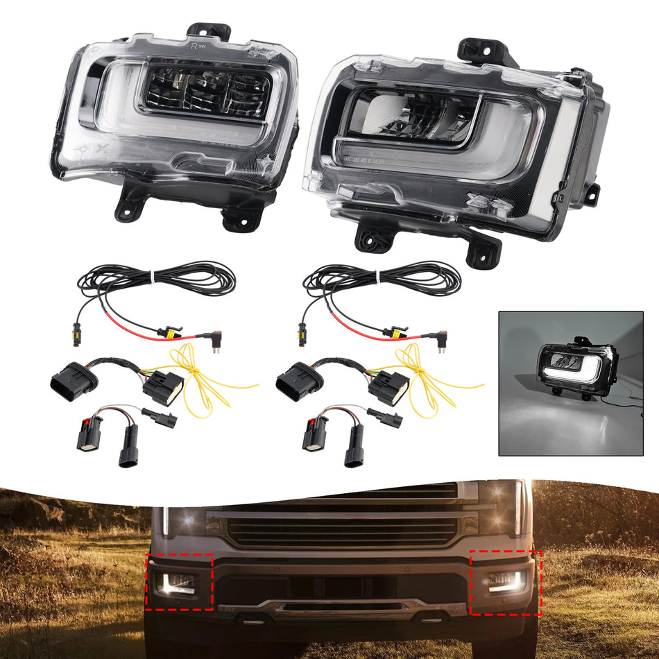 2024-2025 フォード F150 左右ペア LED フロントフォグランプ RL3415A254AB RL3415A254AC