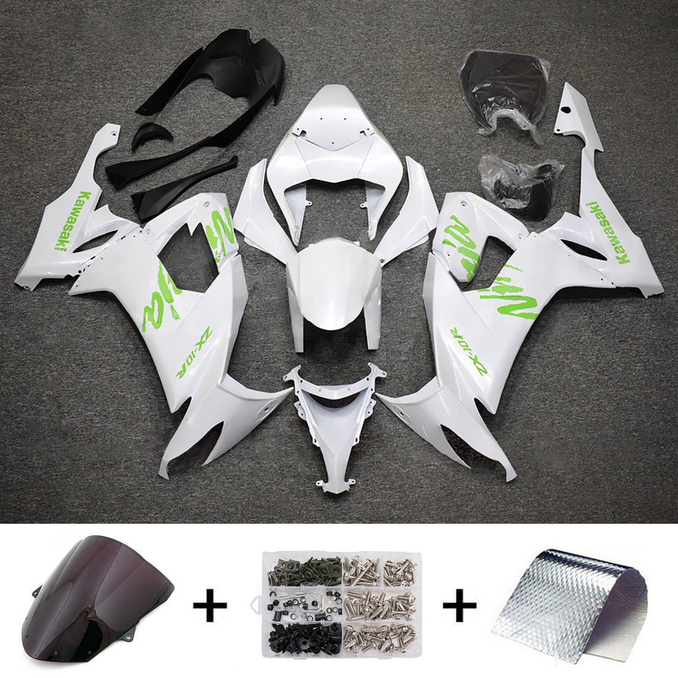 インジェクションフェアリングキット ボディワーク プラスチック ABS カワサキ ZX10R 2008-2010 に適合
