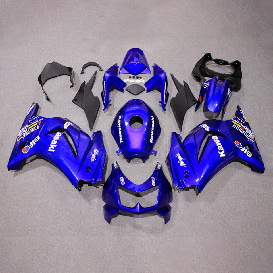 インジェクションフェアリングキット ボディワーク プラスチック ABS カワサキ EX250 Ninja250R 2008-2012 に適合