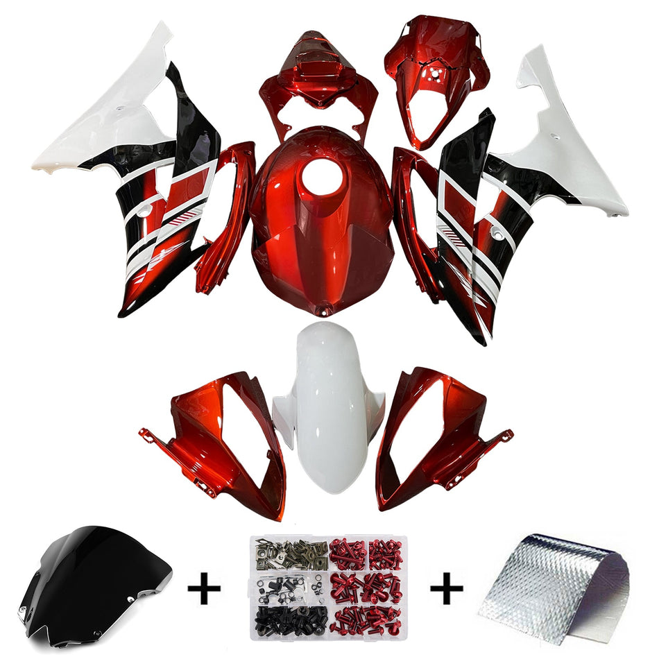 インジェクションフェアリングキット ボディワーク プラスチック ABS ヤマハ YZFR6 YZF-R6 2008-2016用