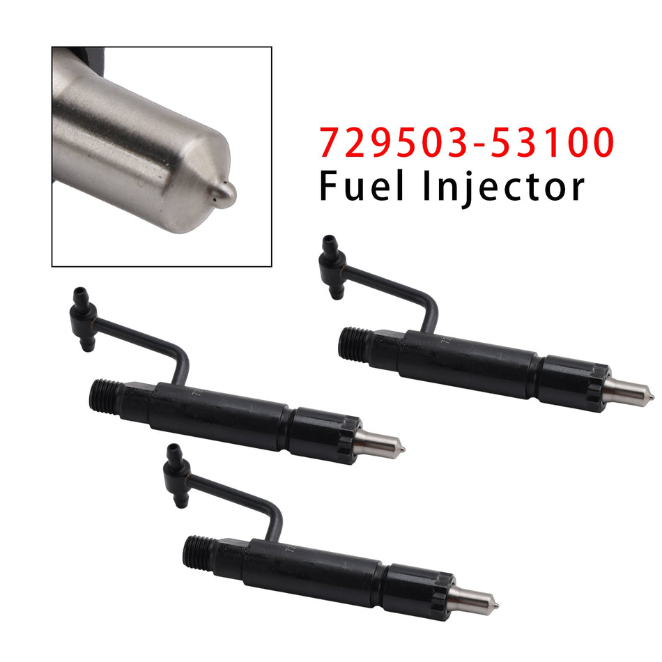 ヤンマー3TNE84、3TNE88、4TNE84、ジョンディア用燃料インジェクター3個セット 729503-53100
