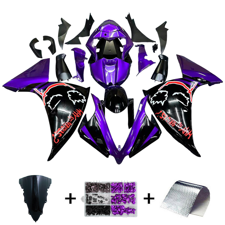 2012-2014 ヤマハ YZF-R1 インジェクションフェアリングキット ボディワーク プラスチック ABS