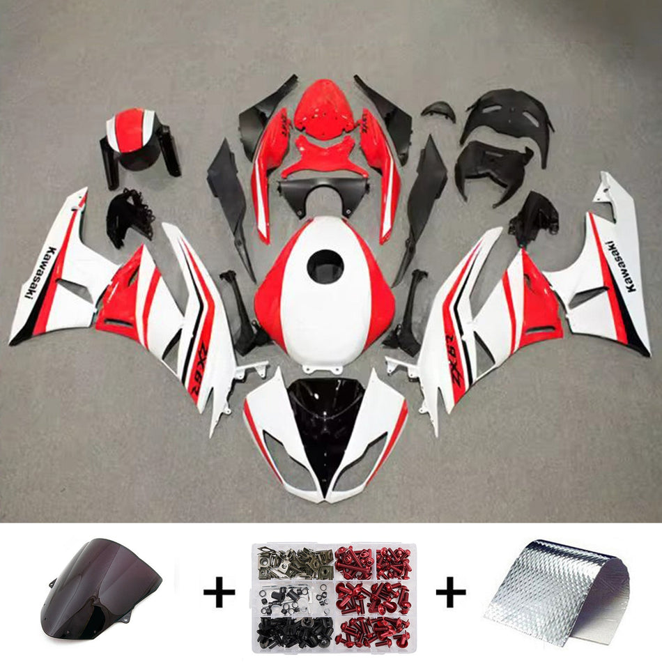 インジェクションフェアリングキット ボディワーク プラスチック ABS カワサキ ZX6R 636 2009-2012 に適合