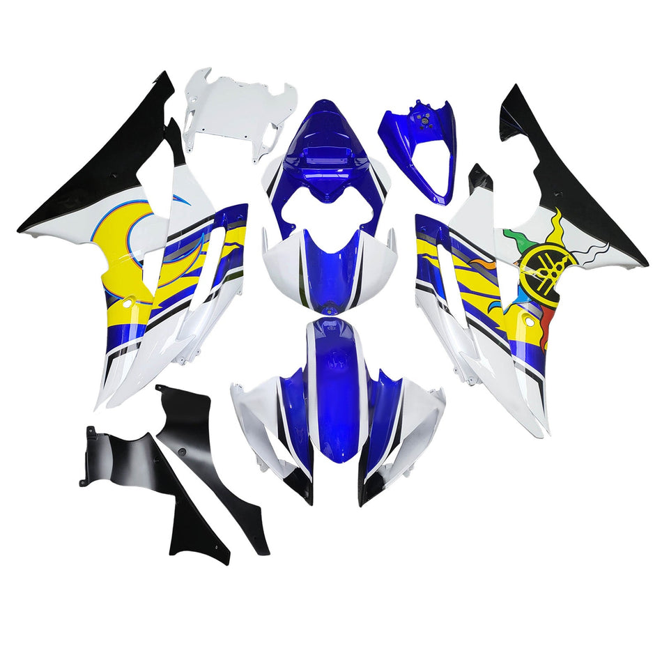 インジェクションフェアリングキット ボディワーク プラスチック ABS ヤマハ YZFR6 YZF-R6 2008-2016用