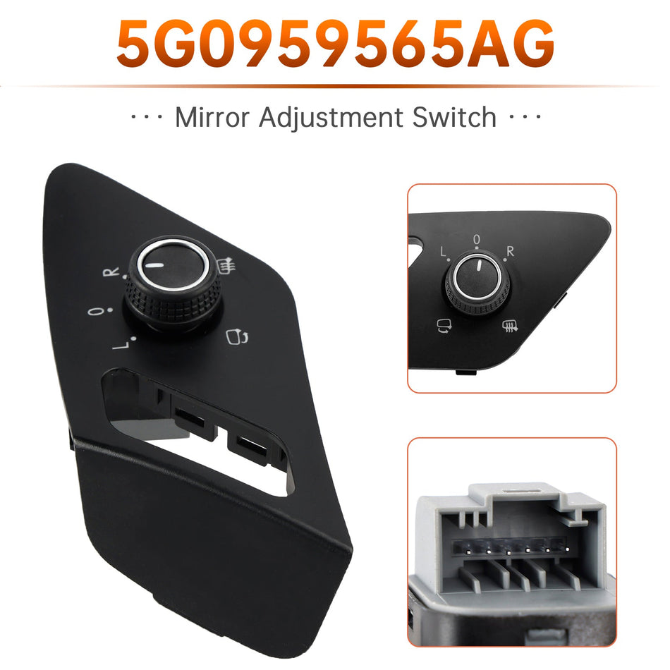 VW ゴルフ Mk7 2012-2019 5G0959565AG 用パワーミラー折りたたみスイッチ LHD