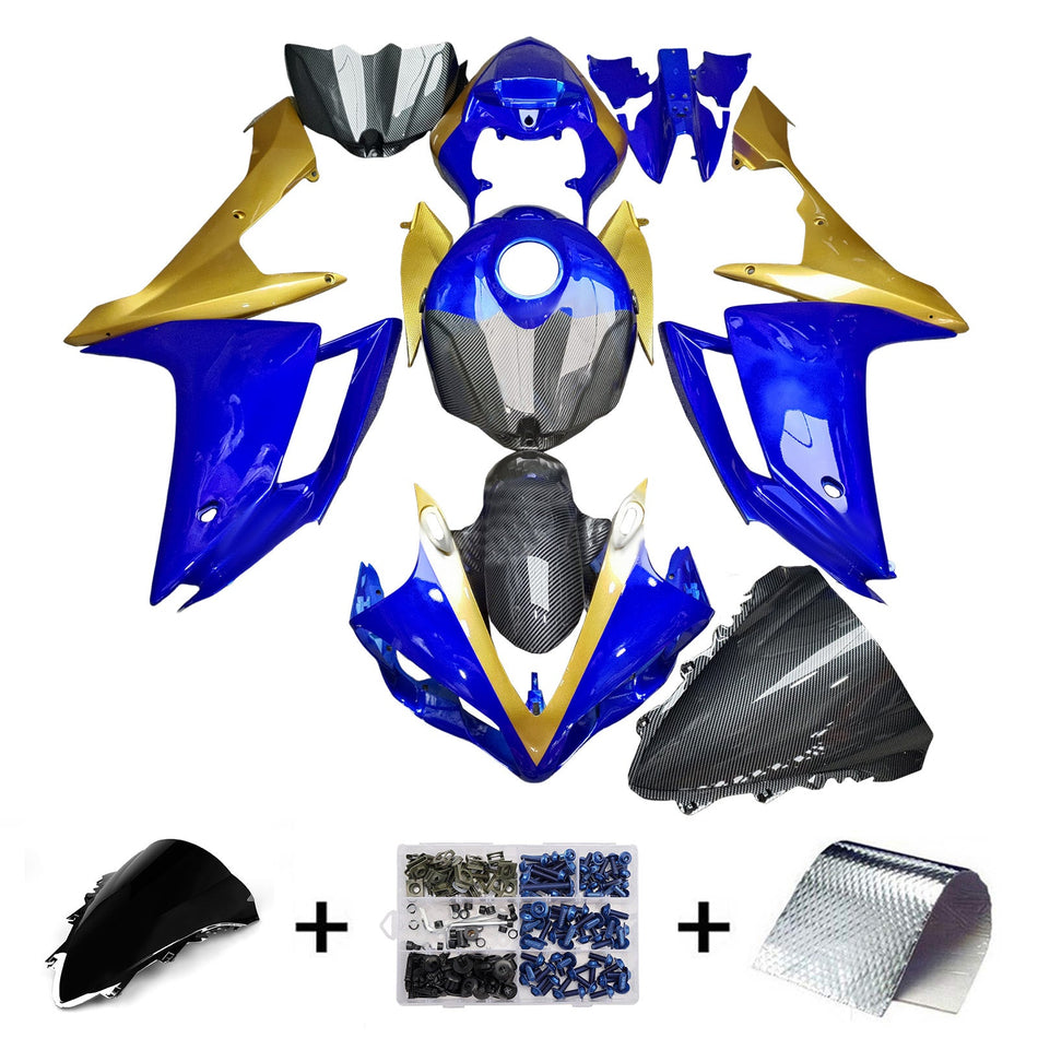 ヤマハ YZFR1 YZF-R1 2007-2008 用 インジェクションフェアリングキット ボディワーク プラスチック ABS