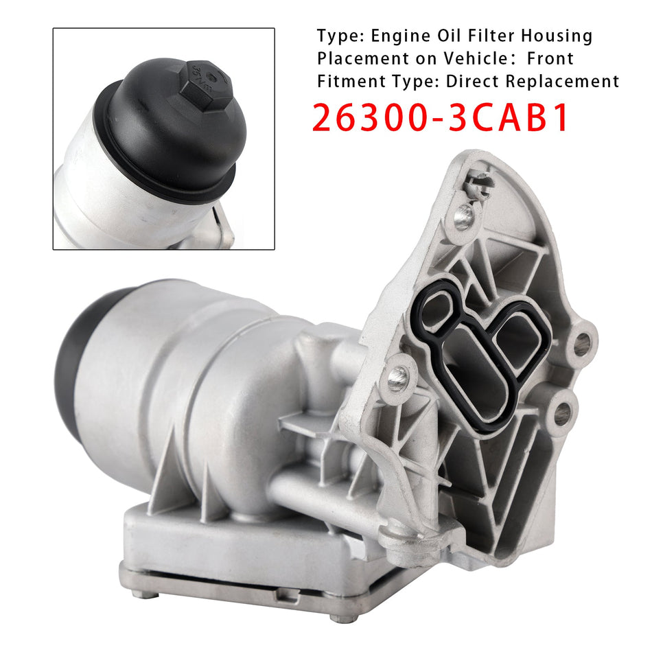 ヒュンダイ サンタ キア カデンツァ 3.3L 2012-2018用 アルミエンジンオイルフィルターハウジング