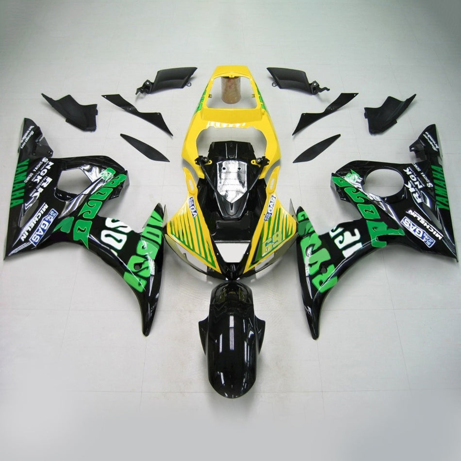 2005 ヤマハ YZF 600 R6 インジェクションフェアリングキット ボディワーク プラスチック ABS #155