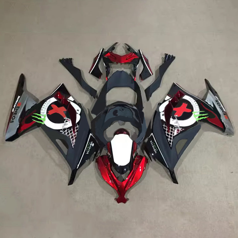 インジェクションフェアリングキット ボディワーク プラスチック ABS カワサキ EX300 Ninja300 2013-2024 に適合