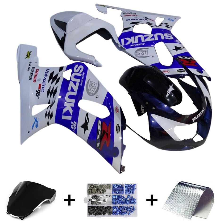 2000-2002 スズキ GSXR1000 K1 K2 フェアリングキット ボディワーク プラスチック ABS
