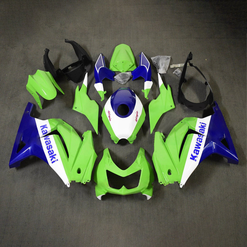 インジェクションフェアリングキット ボディワーク プラスチック ABS カワサキ EX250 Ninja250R 2008-2012 に適合