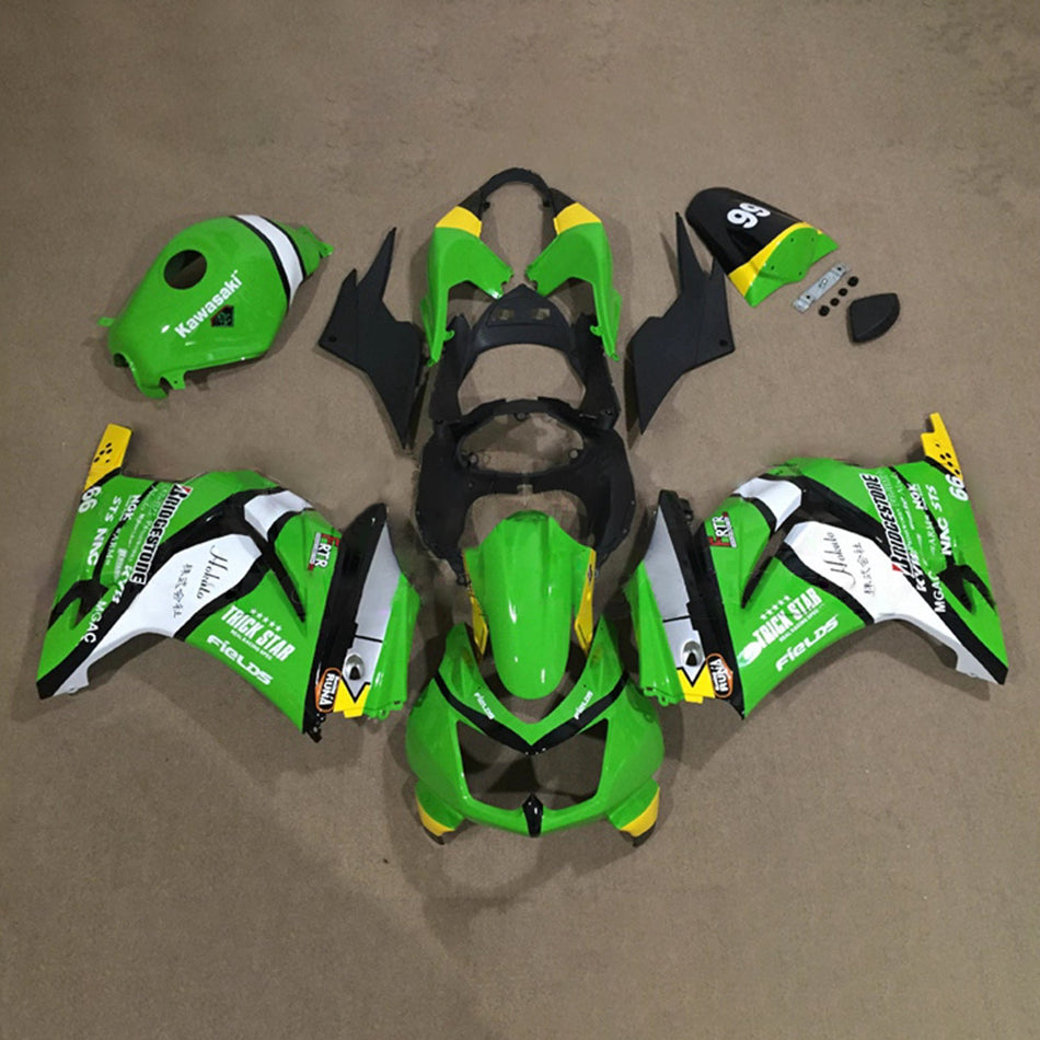 インジェクションフェアリングキット ボディワーク プラスチック ABS カワサキ EX250 Ninja250R 2008-2012 に適合