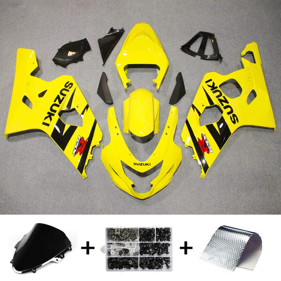インジェクションフェアリングキット ボディワーク プラスチック ABS スズキ GSXR 600/750 2004-2005 K4用