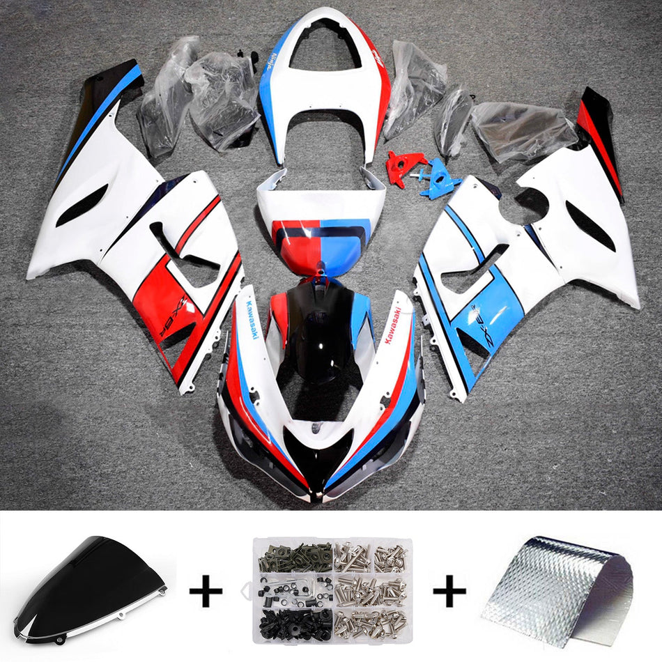 インジェクションフェアリングキット ボディワーク プラスチック ABS カワサキ ZX6R 636 2005-2006 に適合