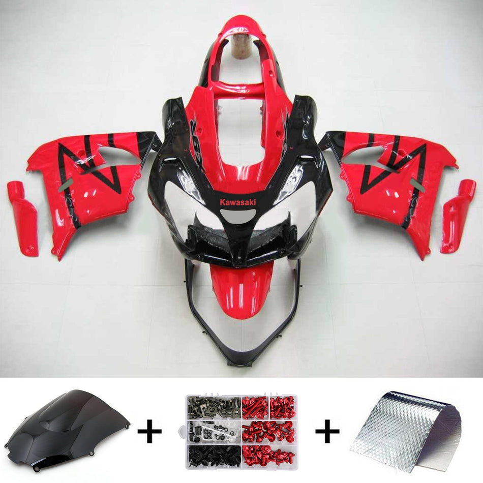 2000-2001 カワサキ ZX9R Amotopart インジェクションフェアリングキット ボディワーク プラスチック ABS #104