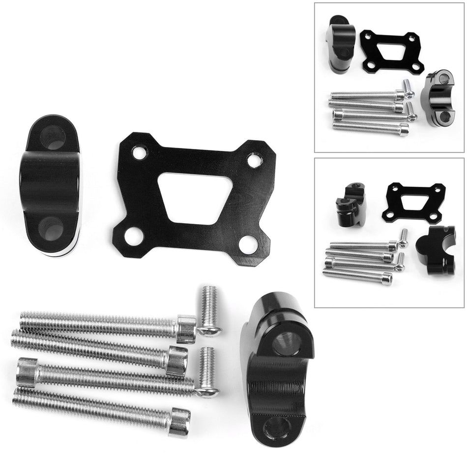 ヤマハ トレーサー 700 MT07 モトケージ 2014-2018 ブラック ハンドルバー ライザー 25mm ライザー