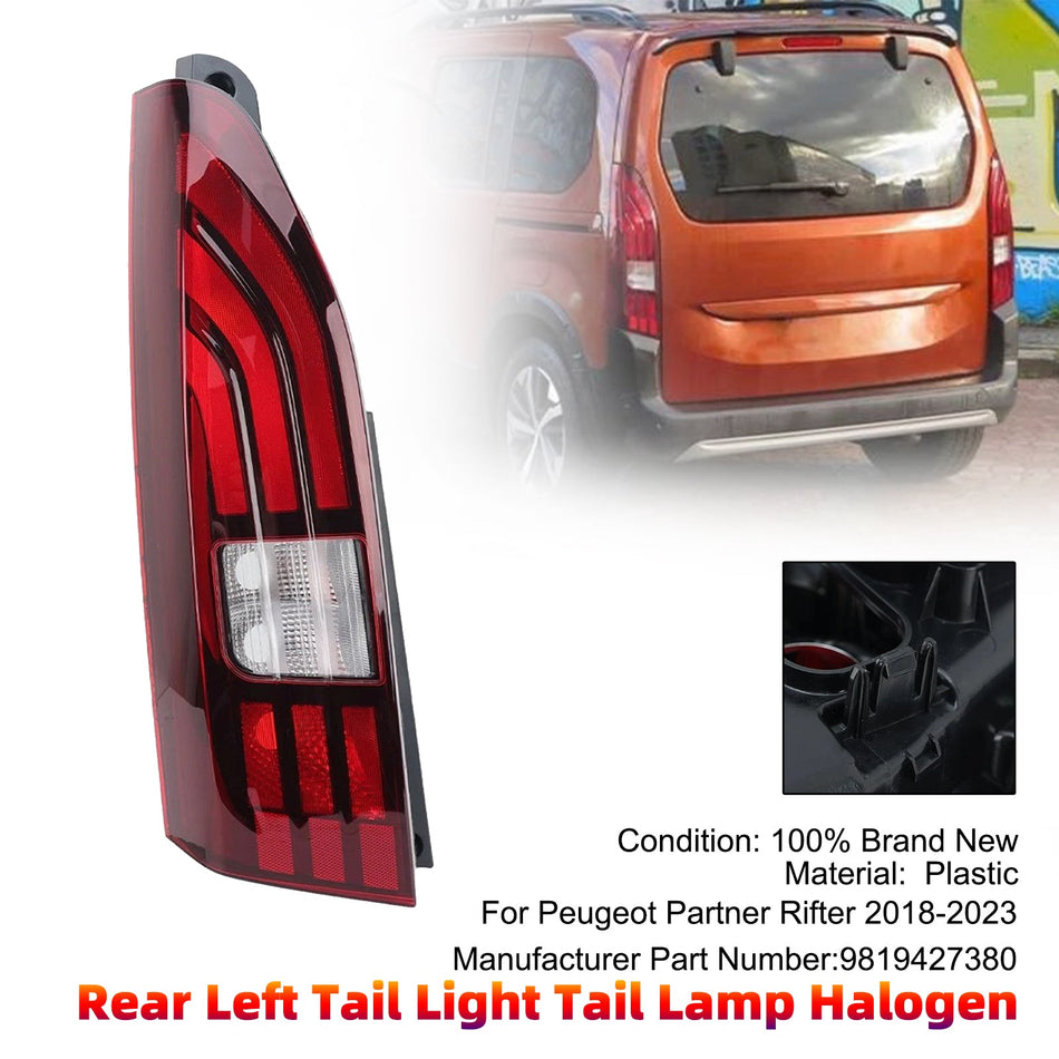 2018-2023年式プジョー パートナーIII用リア左テールランプ（ハロゲン）9819427380