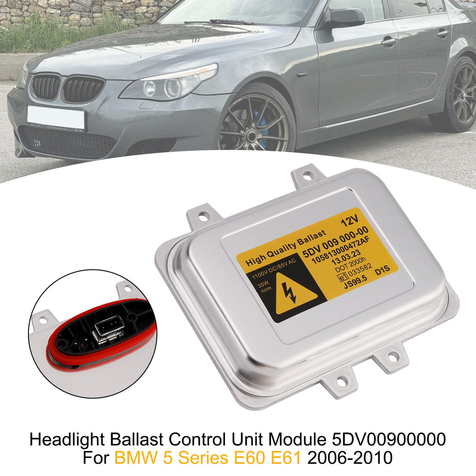 BMW 5シリーズ E60 E61 06-10用ヘッドライトバラスト制御ユニットモジュール 5DV00900000