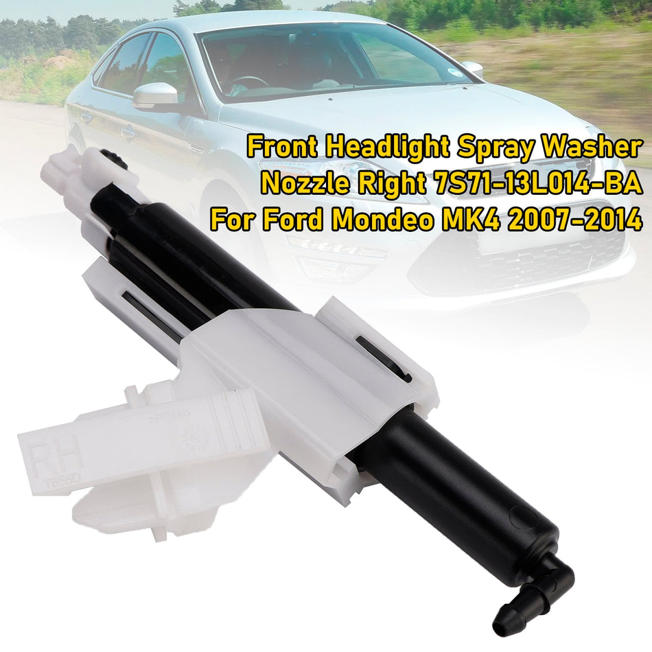 2007-2014 フォード モンデオ MK4 フロントヘッドライト スプレーウォッシャーノズル 右 7S71-13L014-BA