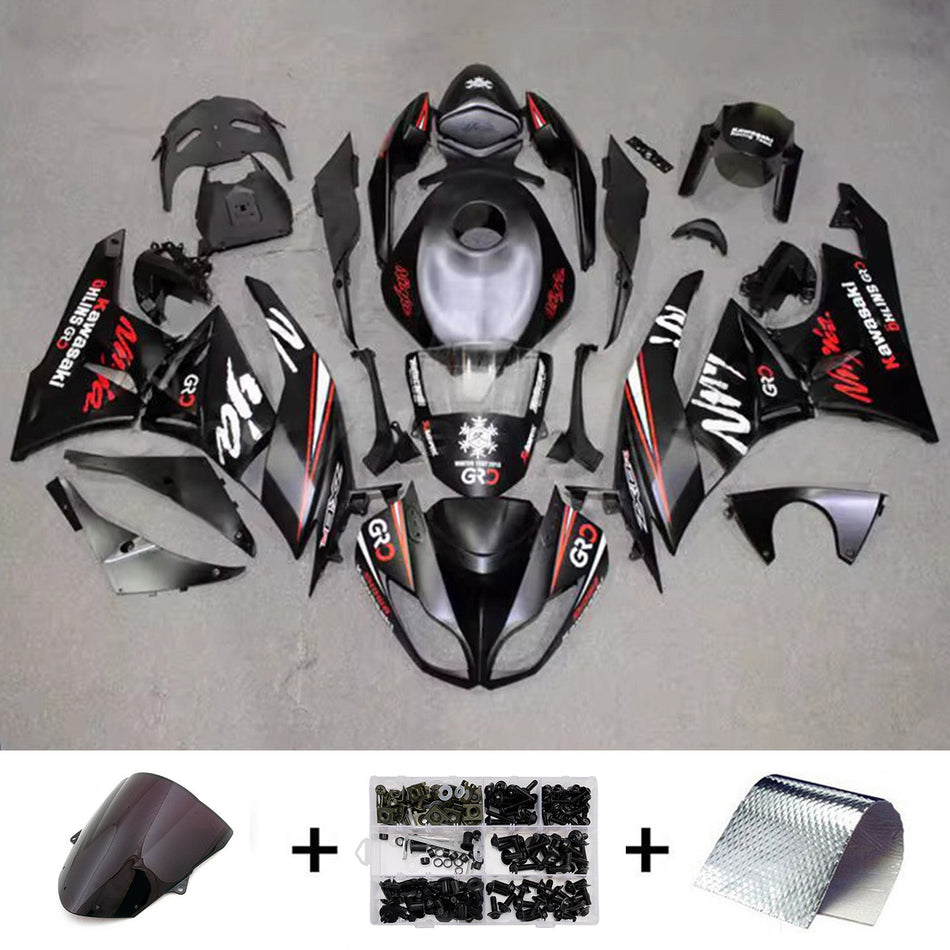 インジェクションフェアリングキット ボディワーク プラスチック ABS カワサキ ZX6R 636 2009-2012 に適合