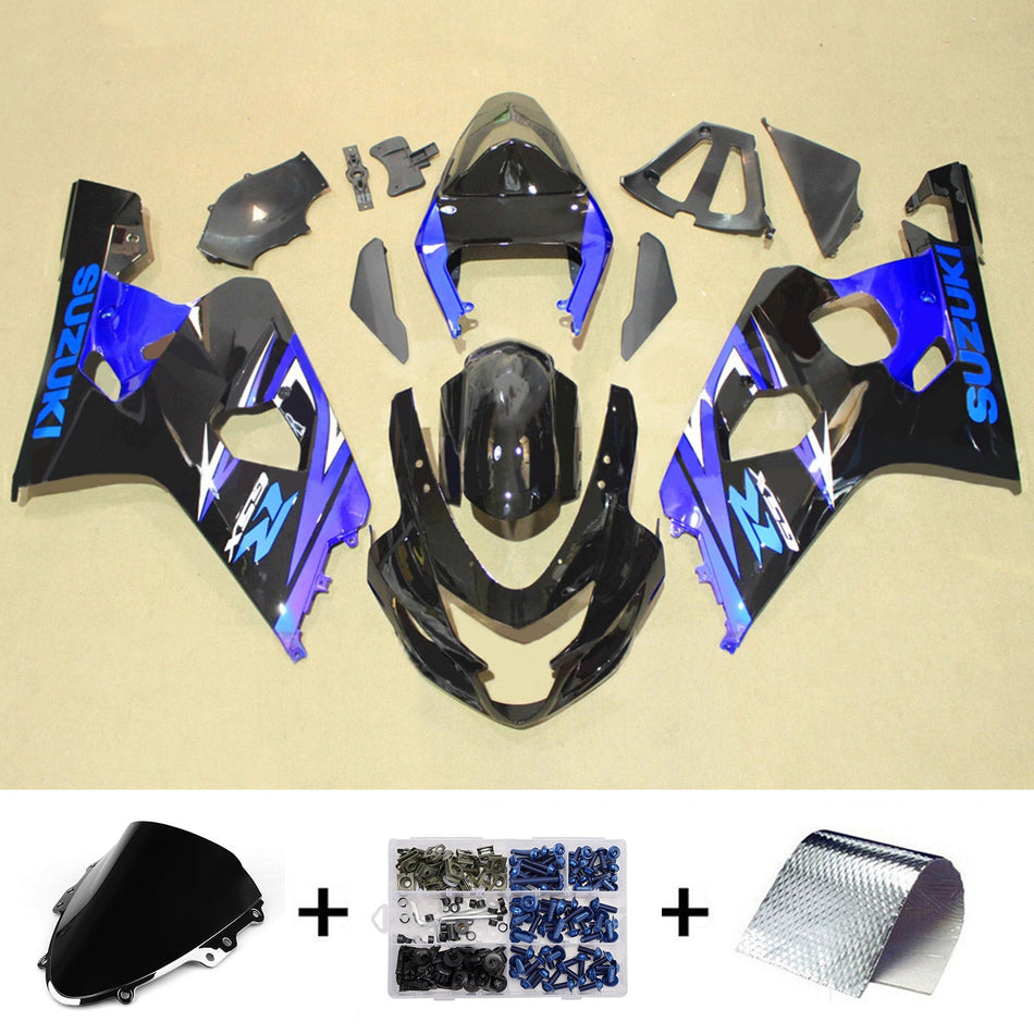 インジェクションフェアリングキット ボディワーク プラスチック ABS スズキ GSXR 600/750 2004-2005 K4用