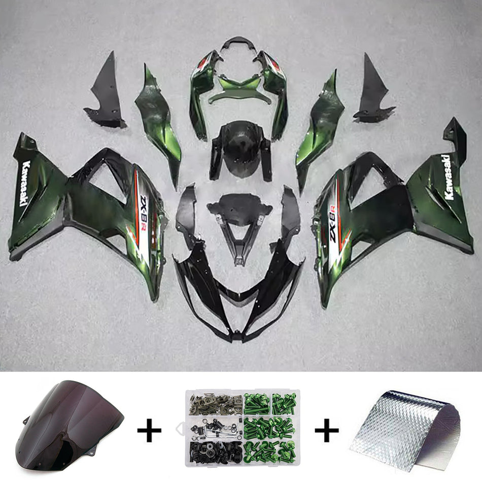 インジェクションフェアリングキット ボディワーク プラスチック ABS カワサキ ZX6R 636 2013-2018 に適合