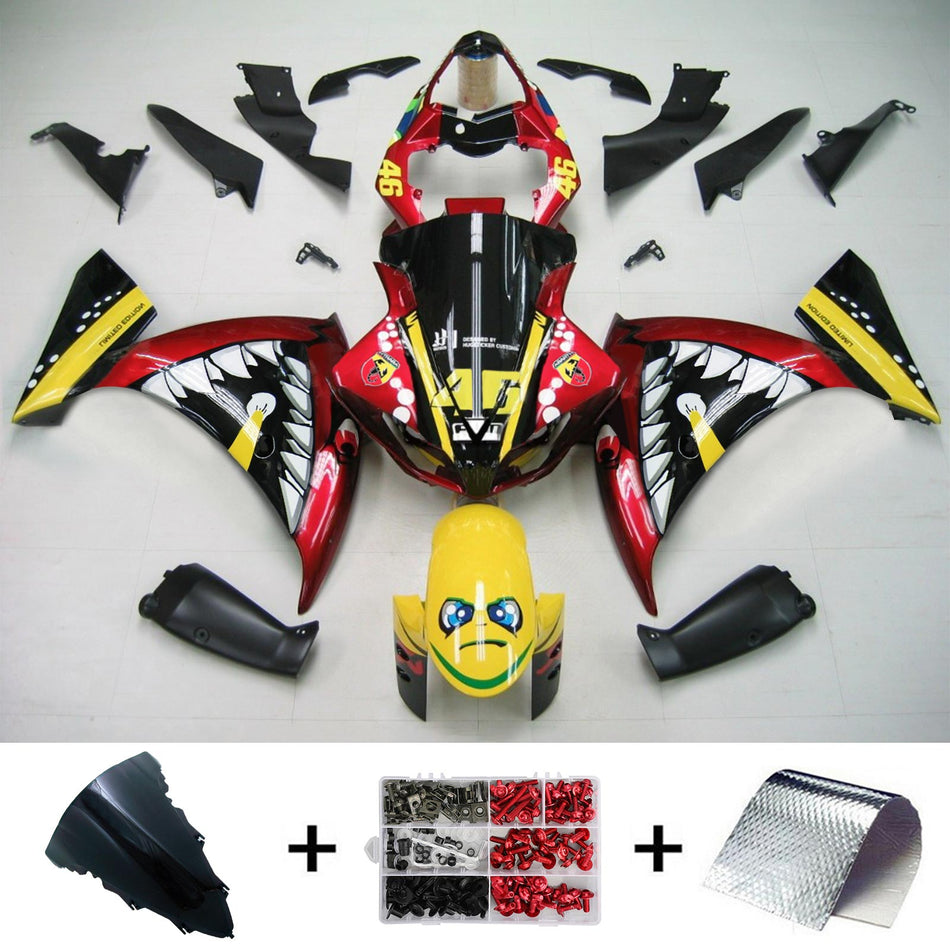 2012-2014 ヤマハ YZF 1000 R1 インジェクションフェアリングキット ボディワーク プラスチック ABS #128