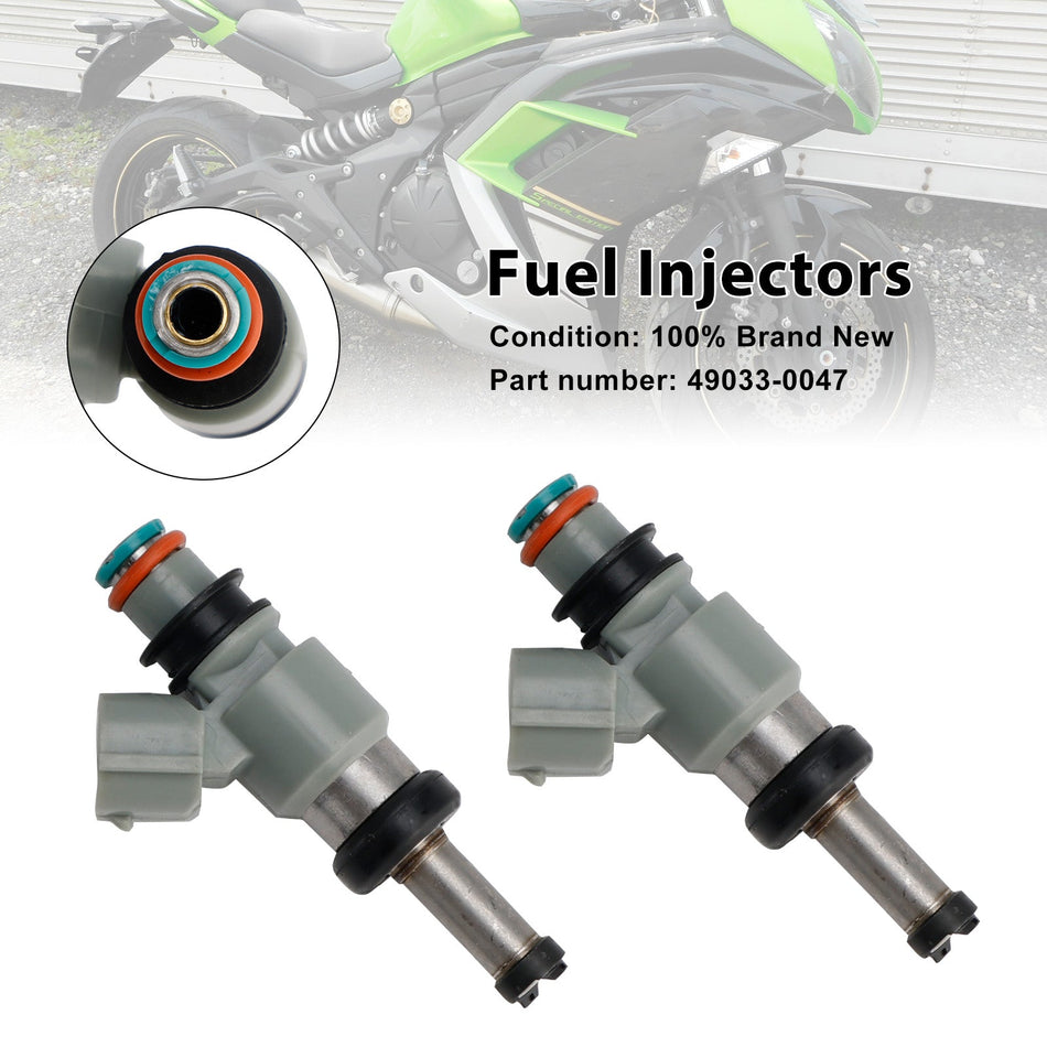 2個 49033-0047 燃料インジェクター カワサキ Ninja 400 18-24 Eliminator Z500 NINJA 500用