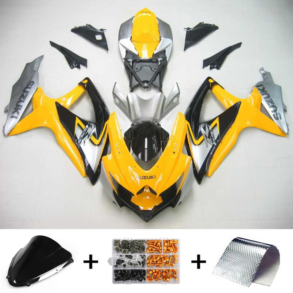 2008-2010 スズキ GSXR 600/750 K8 Amotopart インジェクションフェアリングキット ボディワーク プラスチック ABS #127