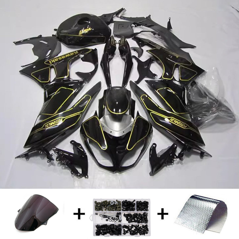 インジェクションフェアリングキット ボディワーク プラスチック ABS カワサキ ZX6R 636 2009-2012 に適合