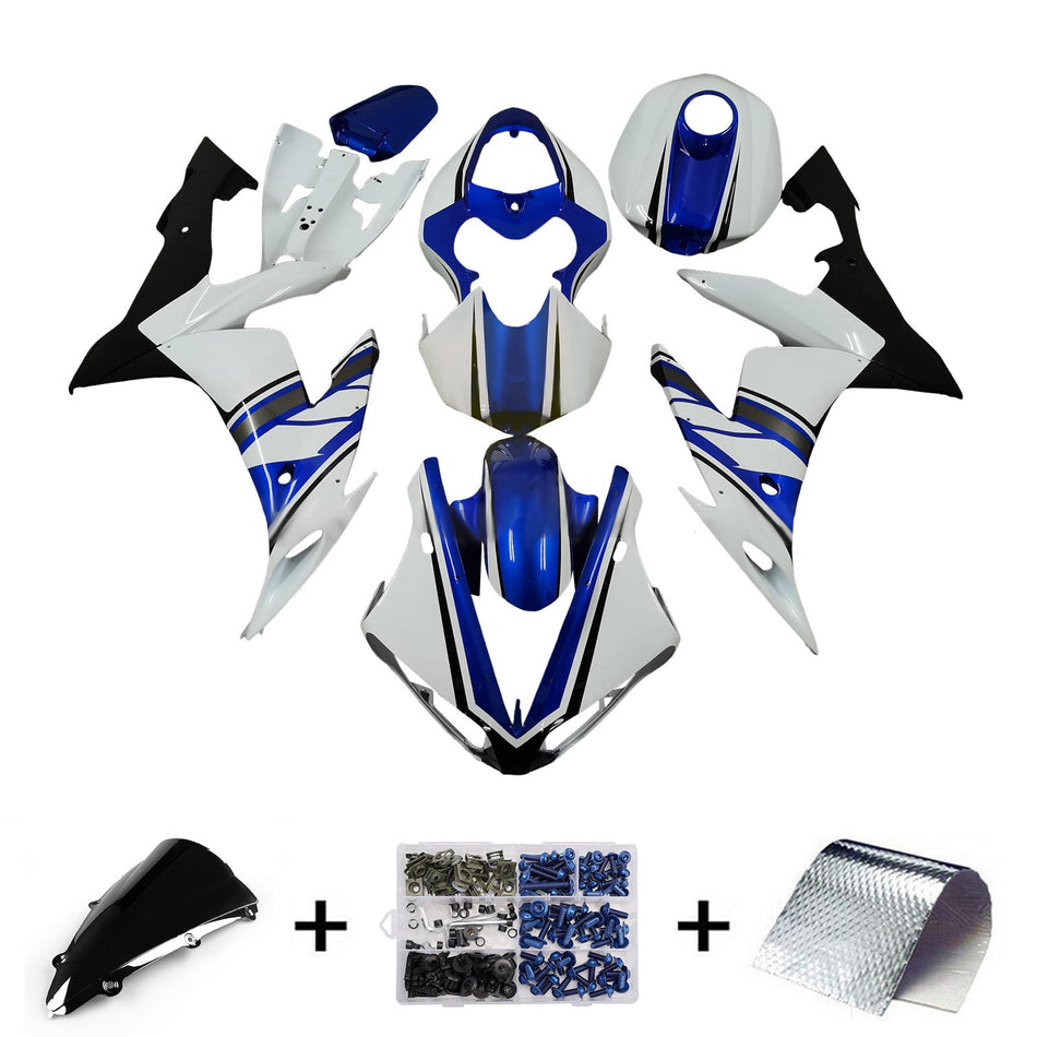 インジェクションフェアリングキット ボディワーク プラスチック ABS ヤマハ YZFR1 YZF-R1 2004-2006用