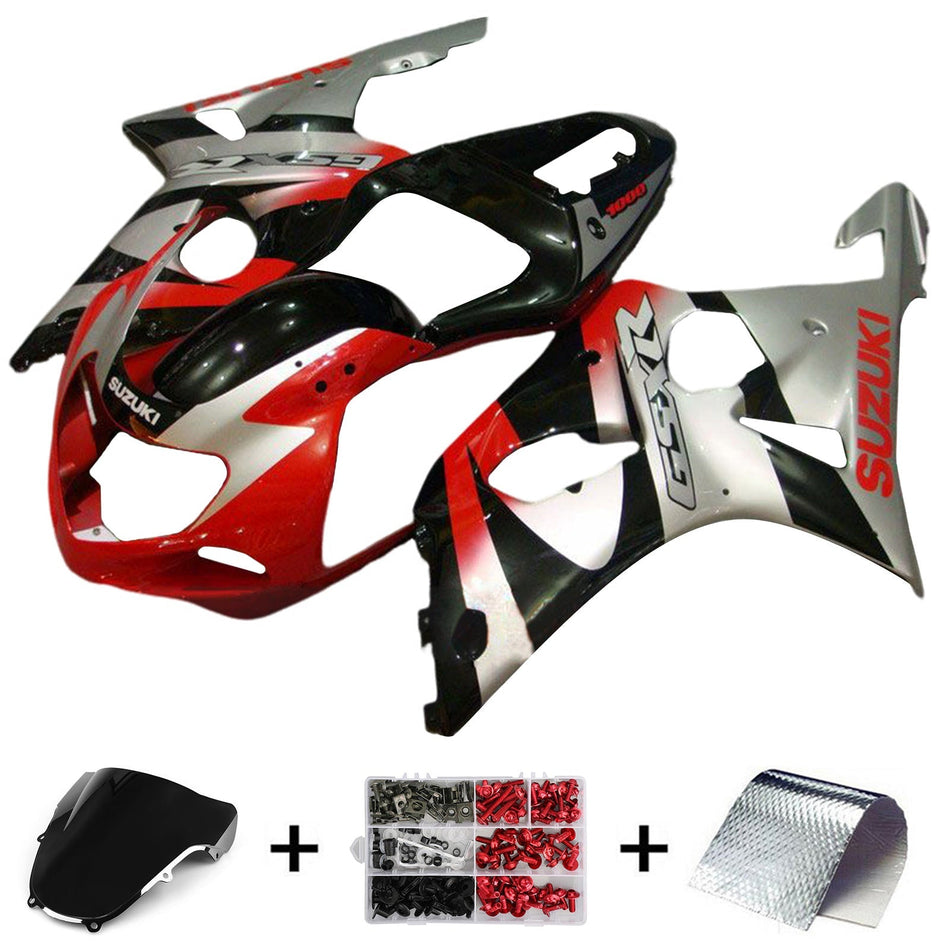 2000-2002 スズキ GSXR1000 K1 K2 フェアリングキット ボディワーク プラスチック ABS