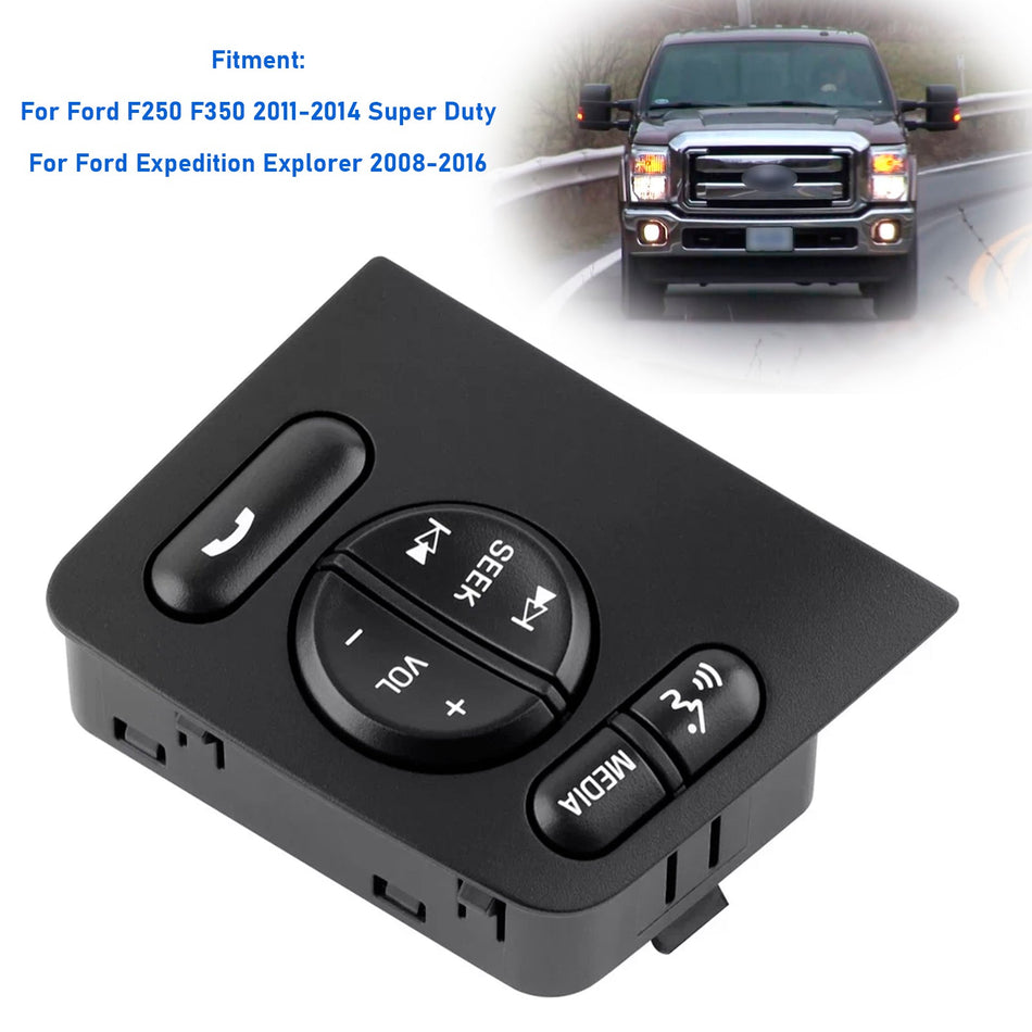ステアリングホイールメディアコントロールボタン DC3T9E740BAW フォード F250 F350 スーパーデューティー用