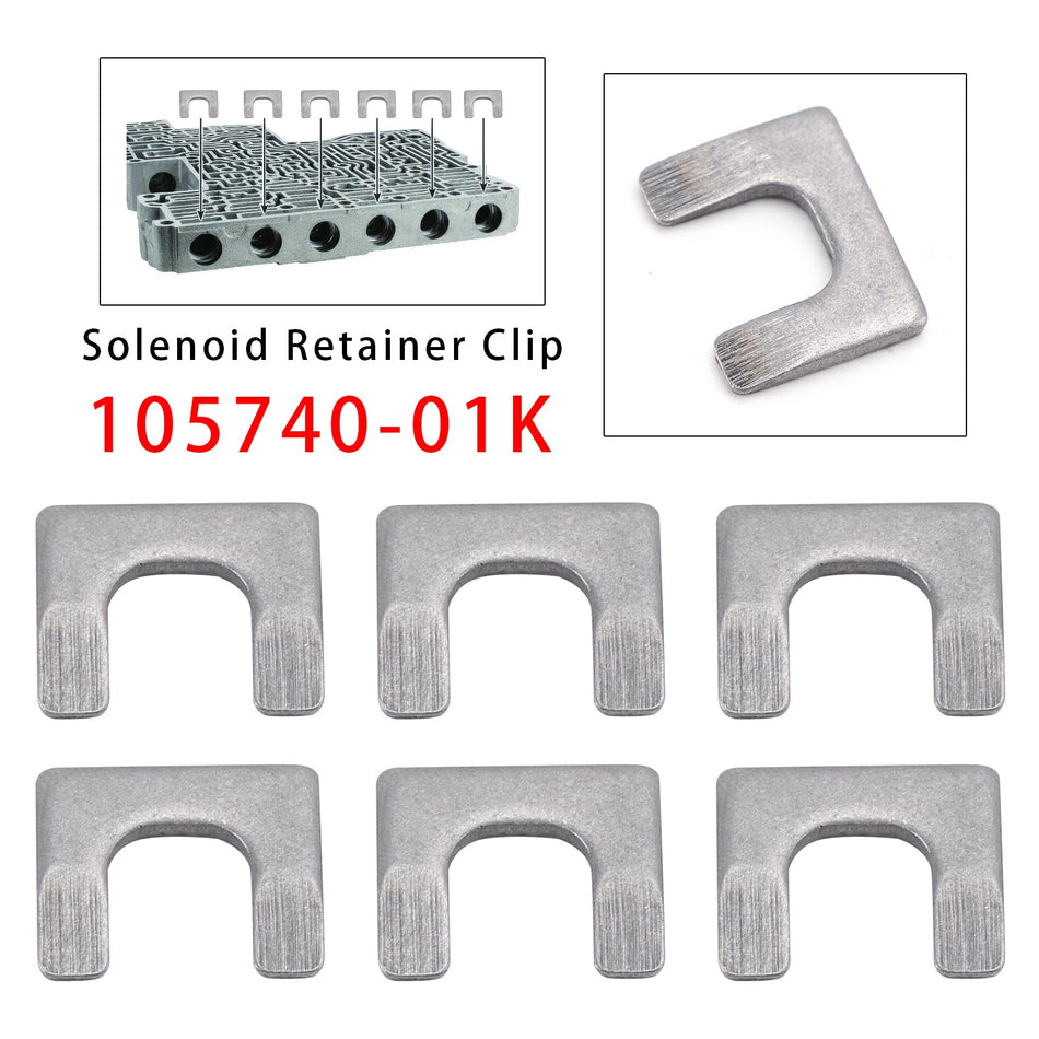 10L80、10L90、10R80トランスミッションバルブ用ソレノイドリテーナークリップ6個セット（品番：105740-01K）
