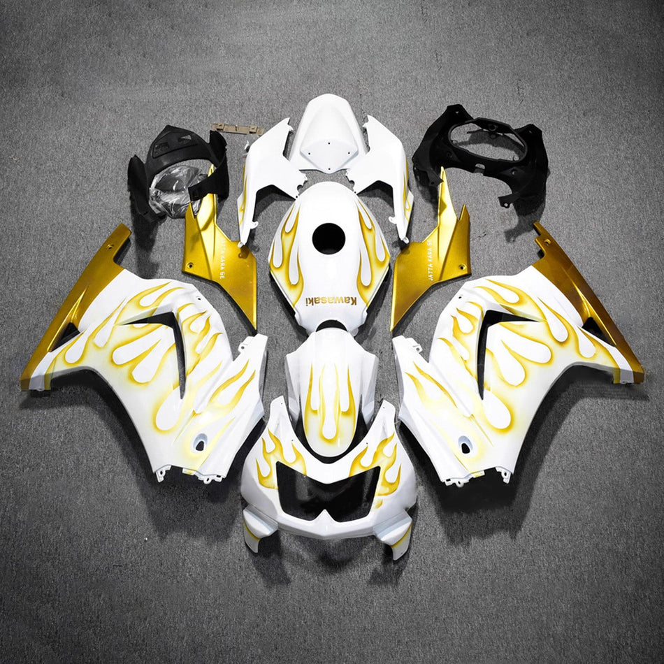 インジェクションフェアリングキット ボディワーク プラスチック ABS カワサキ EX250 Ninja250R 2008-2012 に適合
