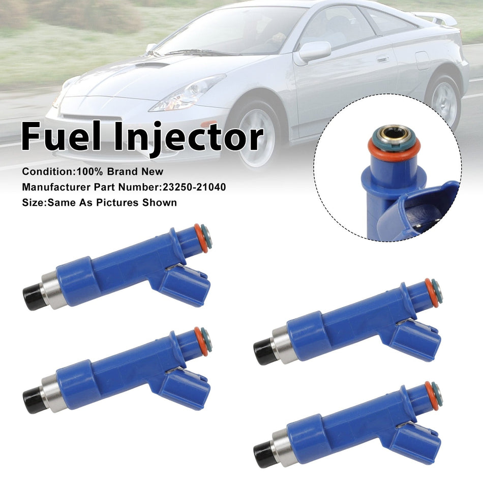 トヨタ ヤリス 1.5L (2006-2014年式)、セリカ (2003-2005年式) 用燃料インジェクター 4個セット 23250-21040