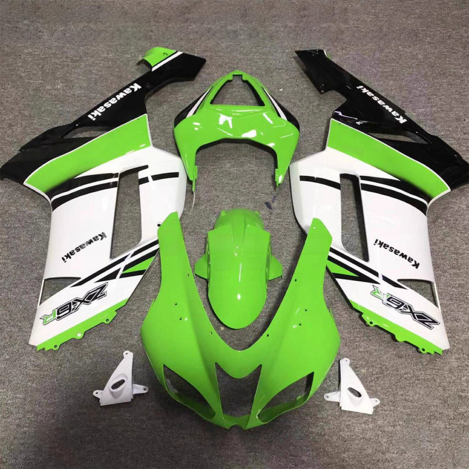 インジェクションフェアリングキット ボディワーク プラスチック ABS カワサキ ZX6R 636 2007-2008 に適合