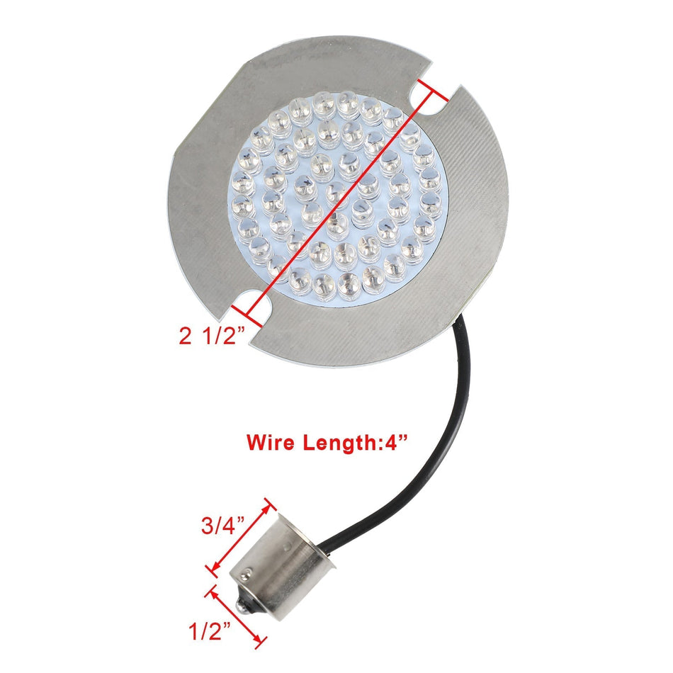 1156 LED ターンシグナルライトバルブ フラットスタイル ツーリングロードキングソフテイルに適合