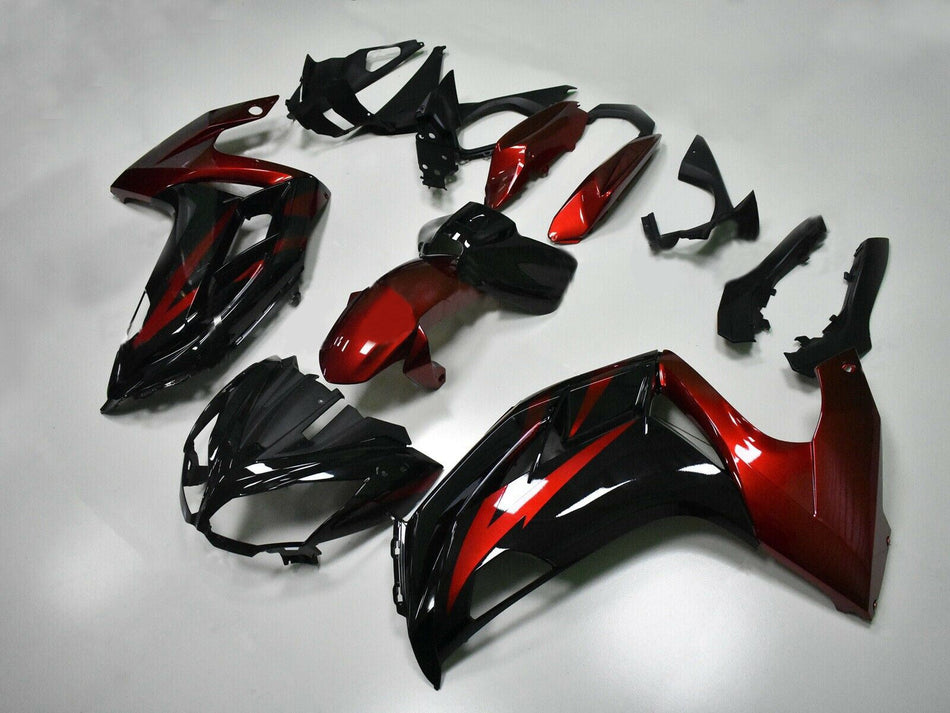 2012-2016 カワサキ Ninja 650 EX650 レッド&amp;ブラック フェアリングキット
