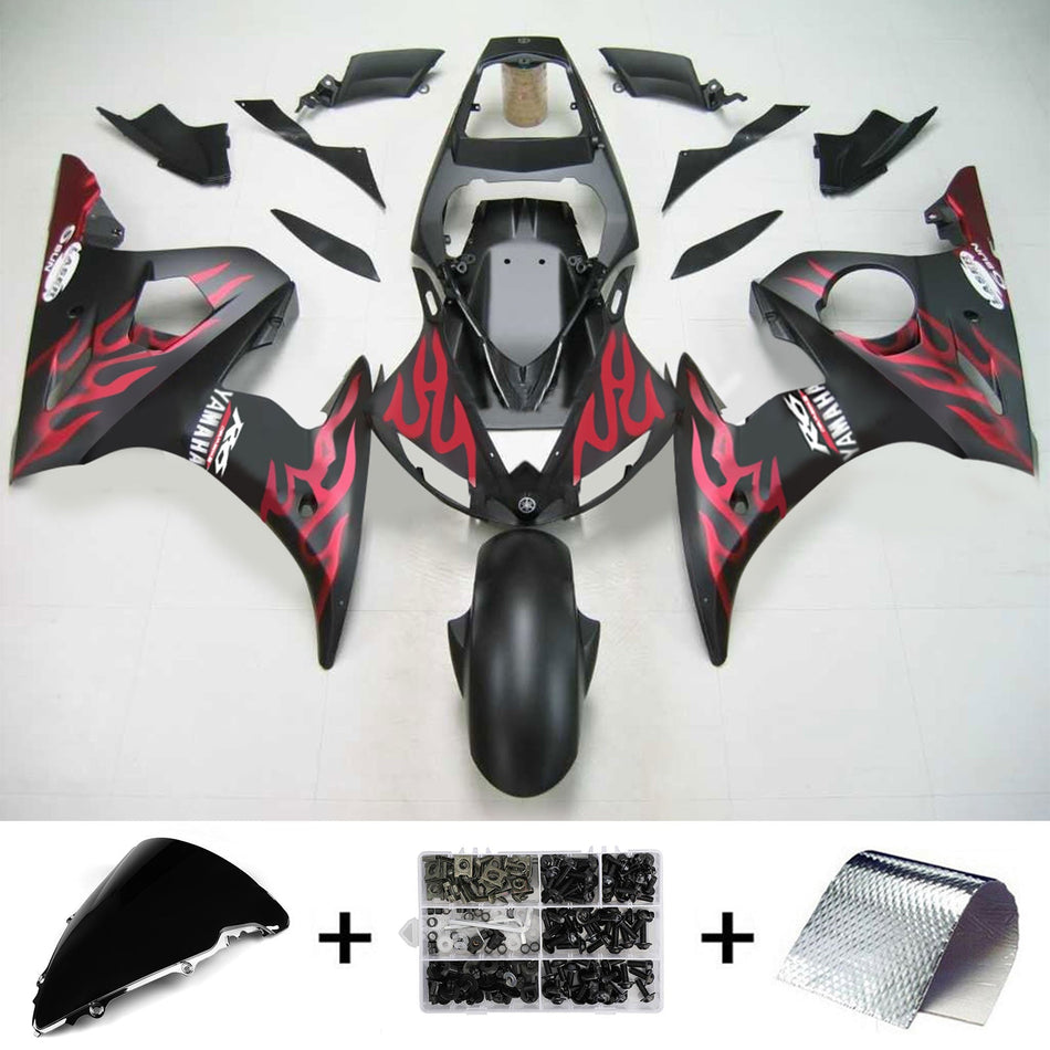2003-2004 ヤマハ YZF 600 R6 2006-2009 ヤマハ R6S Amotopart インジェクションフェアリングキット ボディワーク プラスチック ABS #134