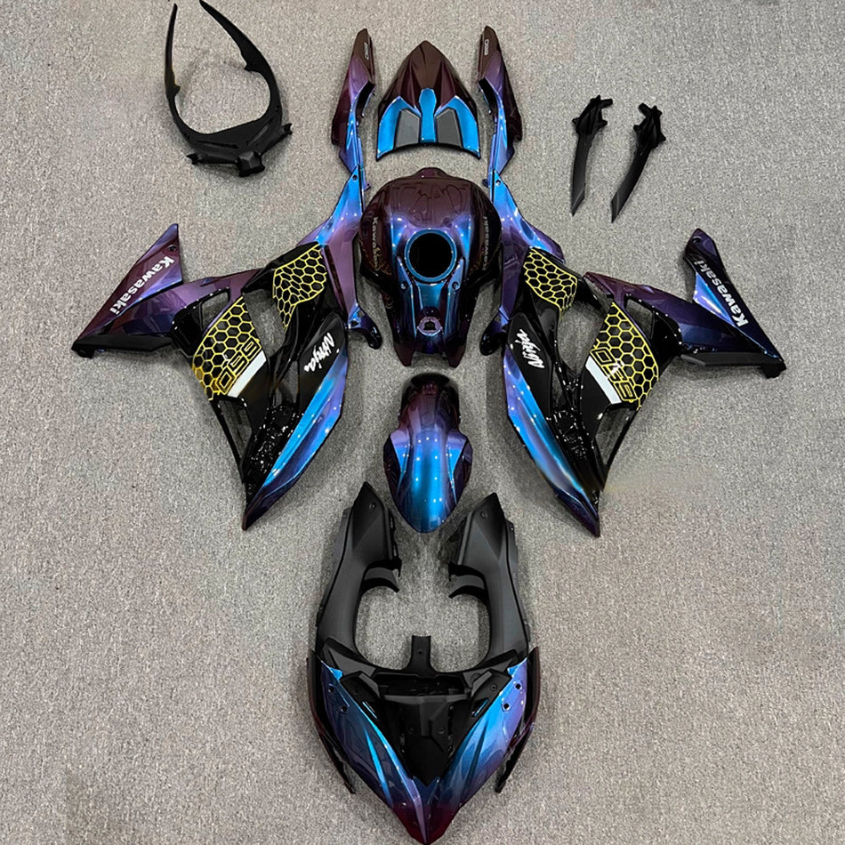 インジェクションフェアリングキット ボディワーク プラスチック ABS カワサキ ER-6F Ninja650R 2017-2019 に適合