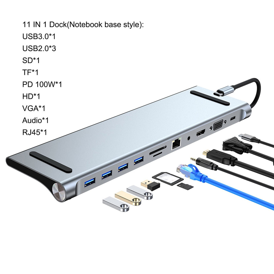 11 in 1 USB C - HD PD 100W アダプター MacBook iPad Pro 11 12.9 iPad に適合