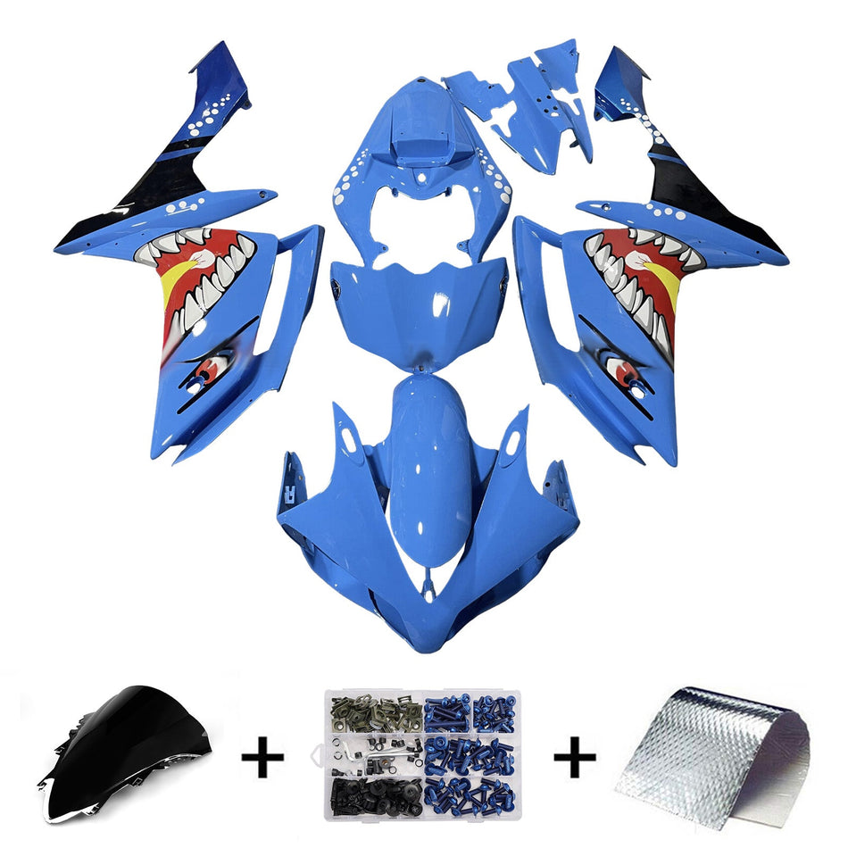 ヤマハ YZFR1 YZF-R1 2007-2008 用 インジェクションフェアリングキット ボディワーク プラスチック ABS