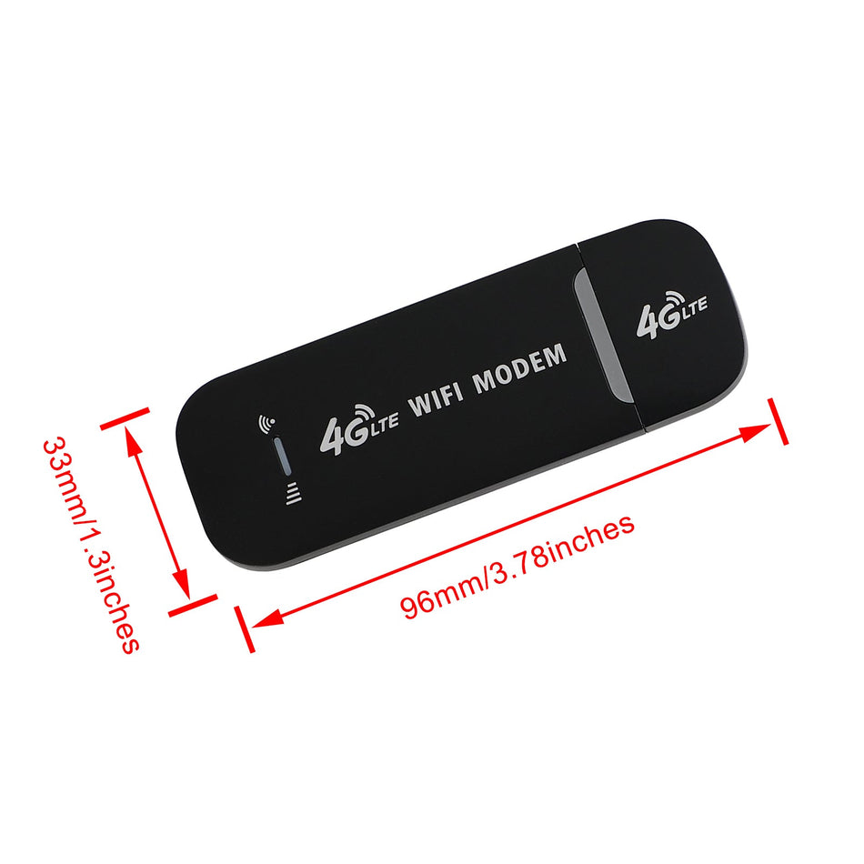 ロック解除済み USB 4G ドングル LTE WIFI ワイヤレス ルーター モバイル ブロードバンド モデム ブラック